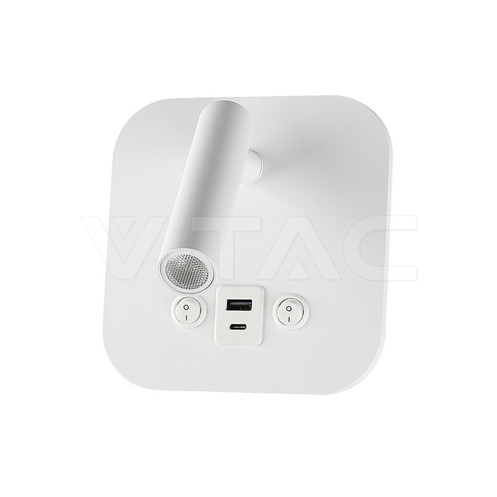 [VQ2262400261] APLIQUE LED DE PARED 8W CREE CHIP CUERPO BLANCO 3000K IP20