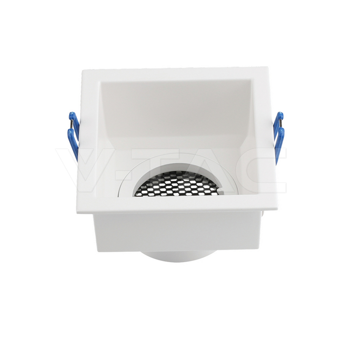 [VQ226237631] ARO PARA GU10 CUADRADO CUERPO BLANCO CON ANTIDESLUMBRANTE TIPO PANAL