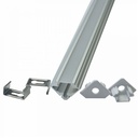 [VQ22699561] PERFIL DE ALUMINIO DE SUPERFICIE V-TAC COLOR ALUMINIO DIFUSOR OPAL 2000X19X19MM (PACK 2 UNID.)