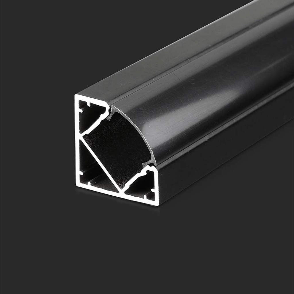 [VQ22628771] PERFIL DE ALUMINIO DE SUPERFICIE V-TAC COLOR NEGRO DIFUSOR NEGRO 2000X19X19MM