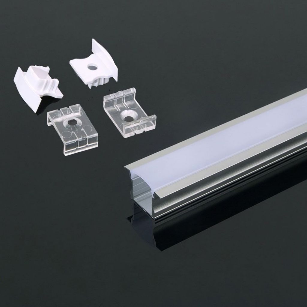 [VQ22633511] PERFIL DE ALUMINIO DE EMPOTRAR V-TAC COLOR ALUMINIO DIFUSOR OPAL 2000X23X15.5MM