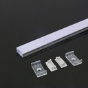 [VQ22633521] PERFIL DE ALUMINIO DE SUPERFICIE V-TAC COLOR ALUMINIO DIFUSOR OPAL 2000X23.5X10MM