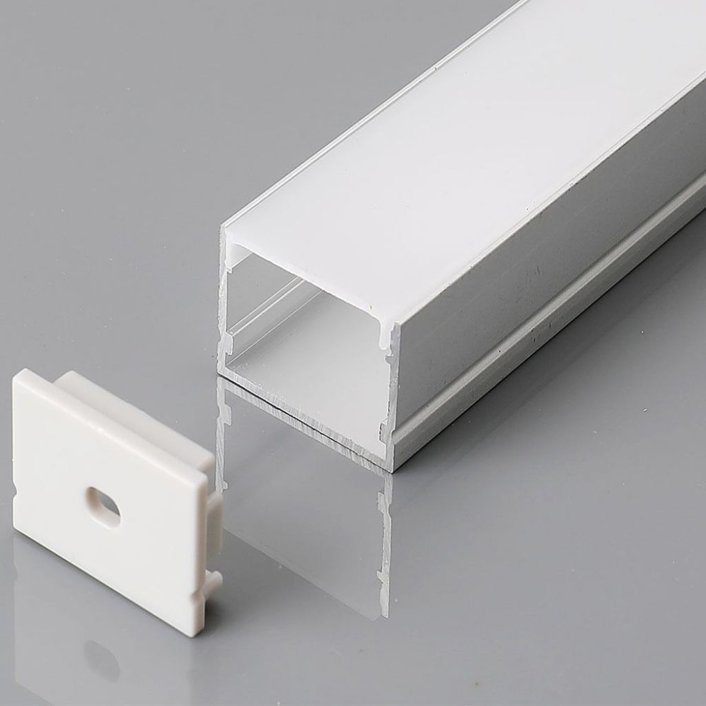 [VQ22633711] PERFIL DE ALUMINIO DE SUPERFICIE V-TAC COLOR ALUMINIO DIFUSOR OPAL 2000X30X20MM