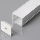 [VQ22633711] PERFIL DE ALUMINIO DE SUPERFICIE V-TAC COLOR ALUMINIO DIFUSOR OPAL 2000X30X20MM
