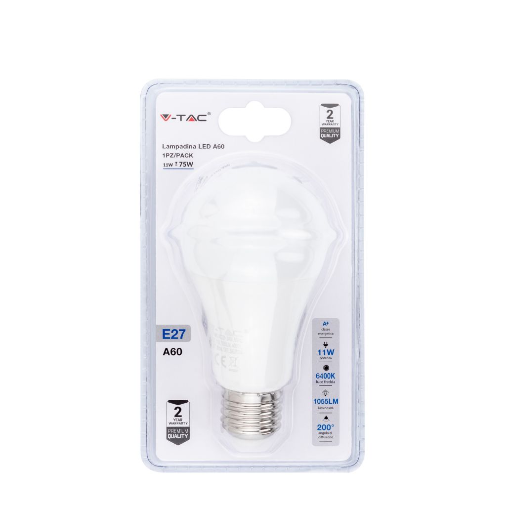 ¬[VZ14790] BOMBILLA LED E27 11W A60 (BLISTER 1 PIEZA) 6400K