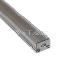 ¬[VZ19964] PERFIL DE ALUMINIO DE SUPERFICIE V-TAC COLOR ALUMINIO DIFUSOR OPAL 1000x16.76x10.3MM