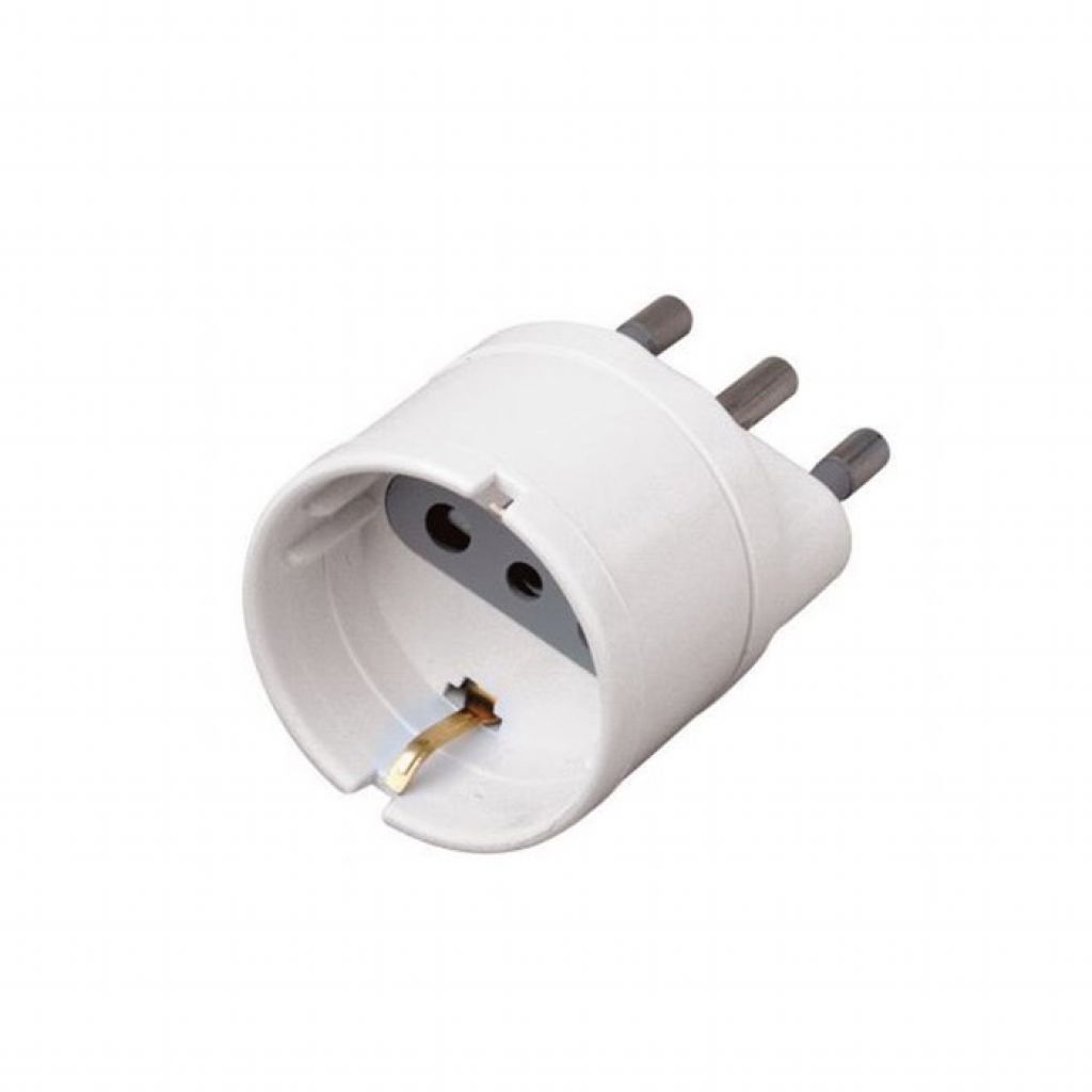 [VQ22687201] ADAPTADOR INDIVIDUAL V-TAC CON TOMA SCHUKO DE 10/16 A Y ENCHUFE DE 16 A, COLOR BLANCO