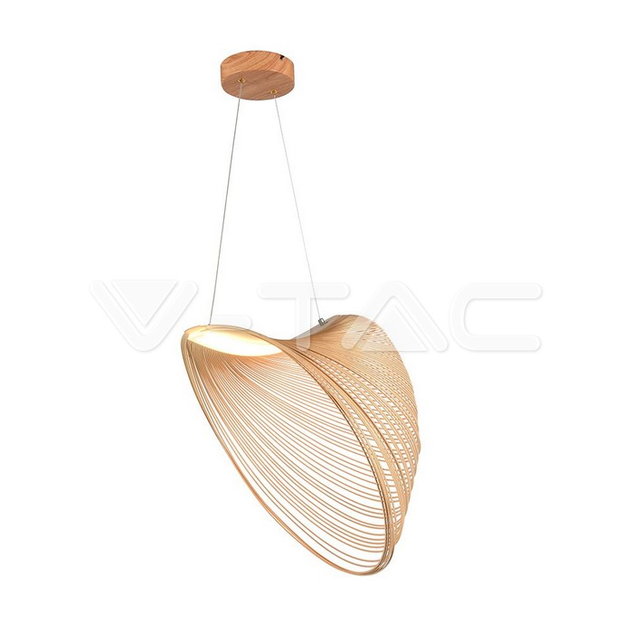 [VQ226233691] LÁMPARA COLGANTE LED DE DISEÑO 10W MADERA 3000K D600