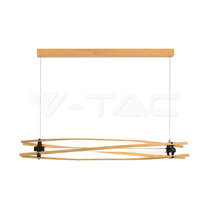 [VQ226233681] LÁMPARA COLGANTE LED DE DISEÑO 15W MADERA 3000K L1200