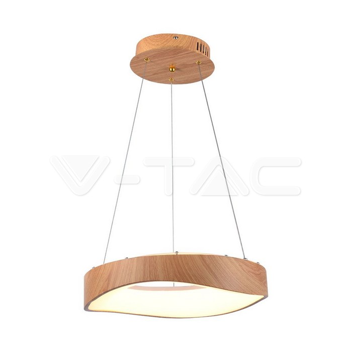 [VQ226233631] LÁMPARA COLGANTE LED DE DISEÑO 18W MADERA 3000K D400