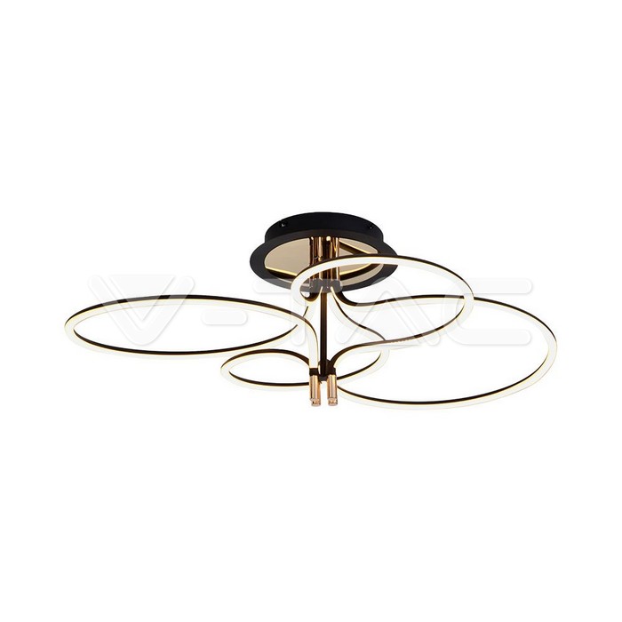 [VQ226233711] LÁMPARA LED DE DISEÑO 36W CHAPADA EN ORO Y CUERPO NEGRO 3000K