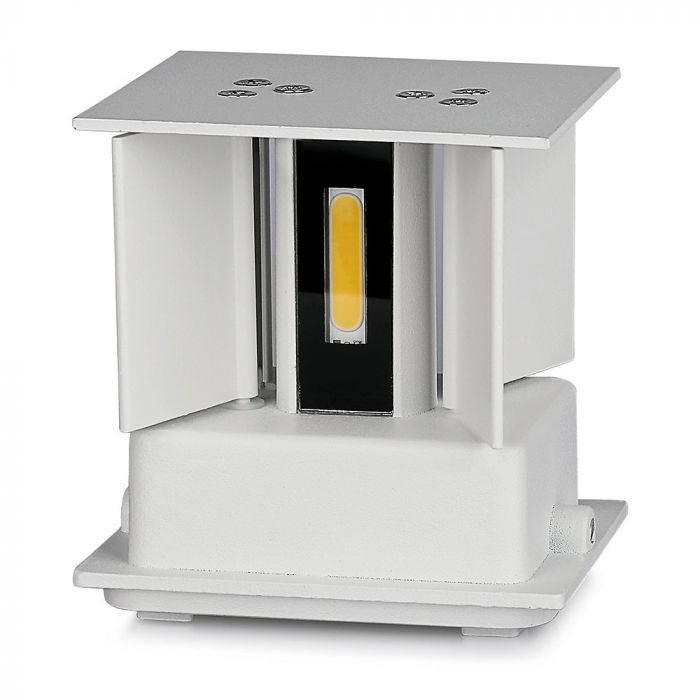 ¬[VZ14176] APLIQUE DE PARED LED 6W CUERPO BLANCO CUADRADO IP65 4000K