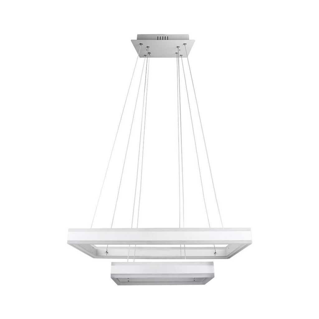 [VQ22639861] LÁMPARA DE ARAÑA DE LUCES LED 115W CUADRADA REGULABLE CUERPO BLANCO 3000K