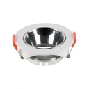 [VQ22666471] ARO PARA GU10 REDONDO MARCO BLANCO + REFLECTOR CROMADO