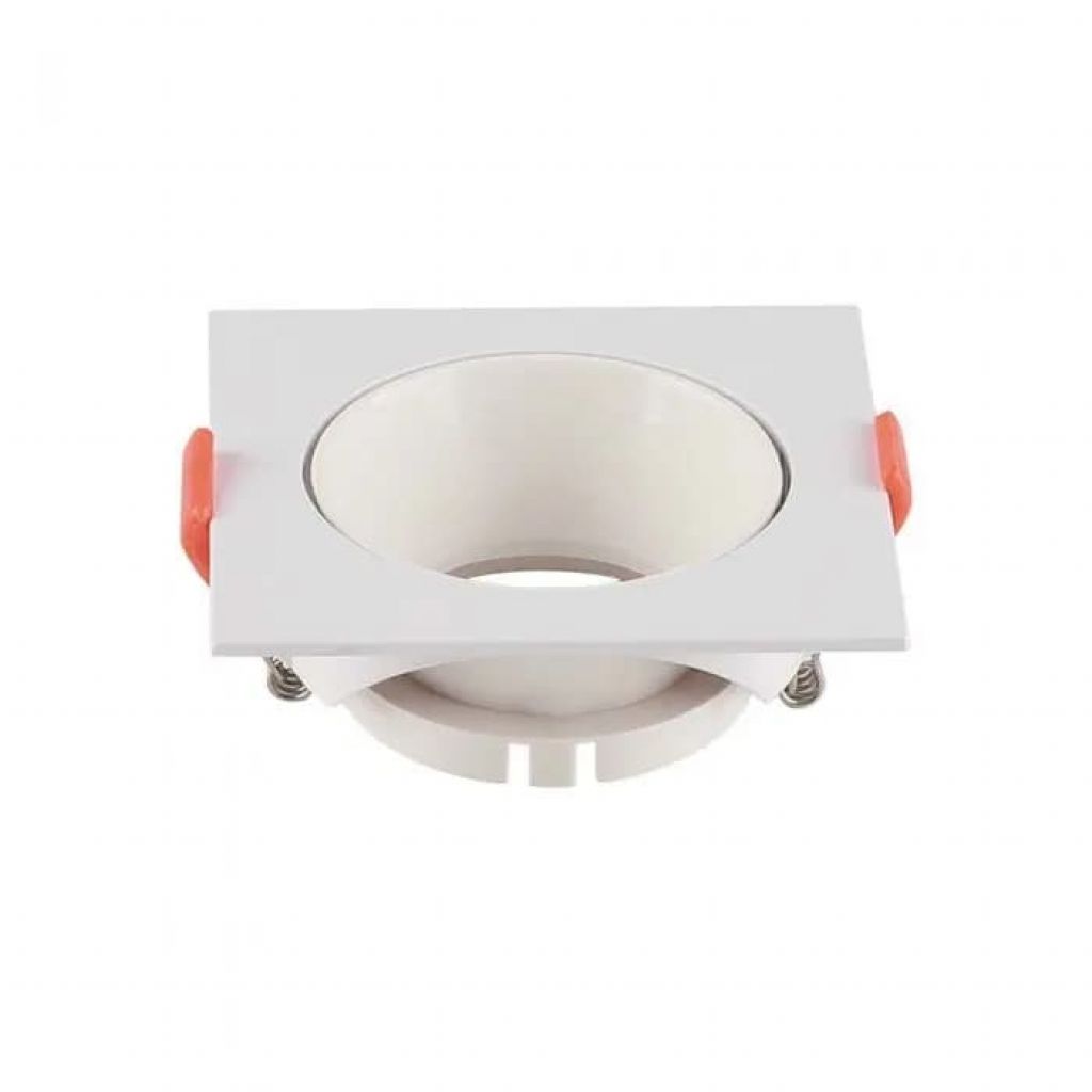[VQ22666501] ARO PARA GU10 CUADRADO MARCO BLANCO + REFLECTOR BLANCO