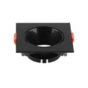 [VQ22666521] ARO PARA GU10 CUADRADO MARCO NEGRO + REFLECTOR NEGRO