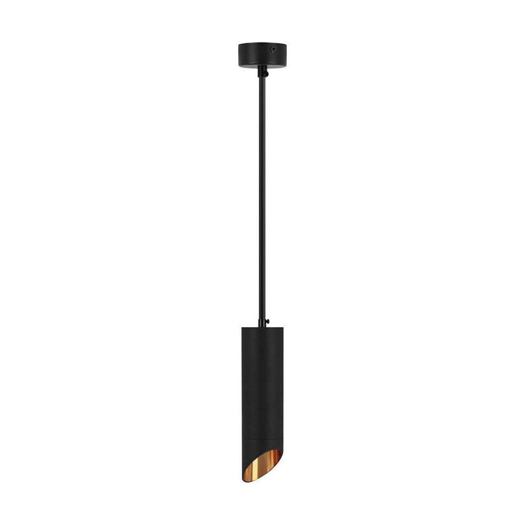 [VQ22666851] LÁMPARA DE TECHO COLGANTE PARA GU10 NEGRO D:55X300MM