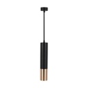[VQ22666881] LÁMPARA DE TECHO COLGANTE GU10 NEGRO + ORO
