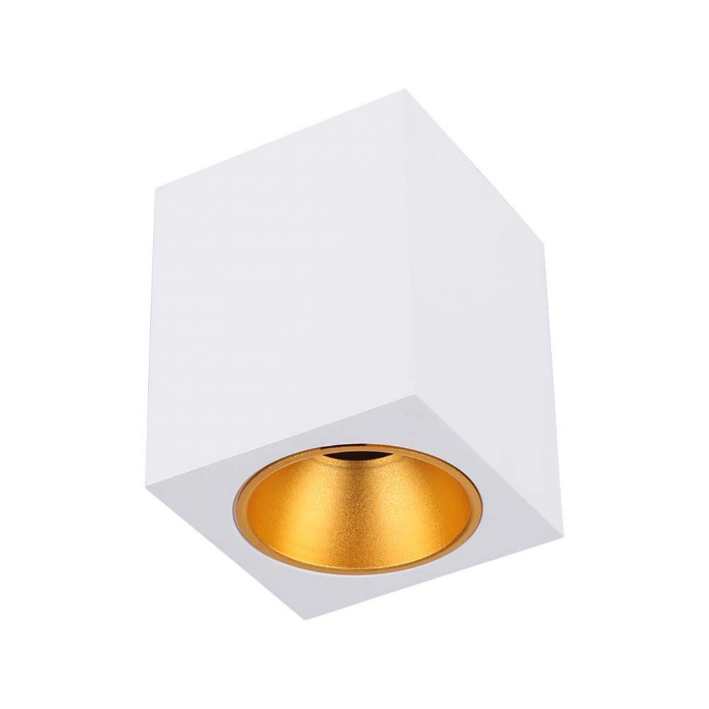 [VQ22666921] APLIQUE DE TECHO CON ARO GU10 MONTAJE DE SUPERFICIE BLANCO CUADRADO