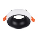 [VQ22666941] ARO PARA GU10 REDONDO MARCO BLANCO Y REFLECTOR NEGRO
