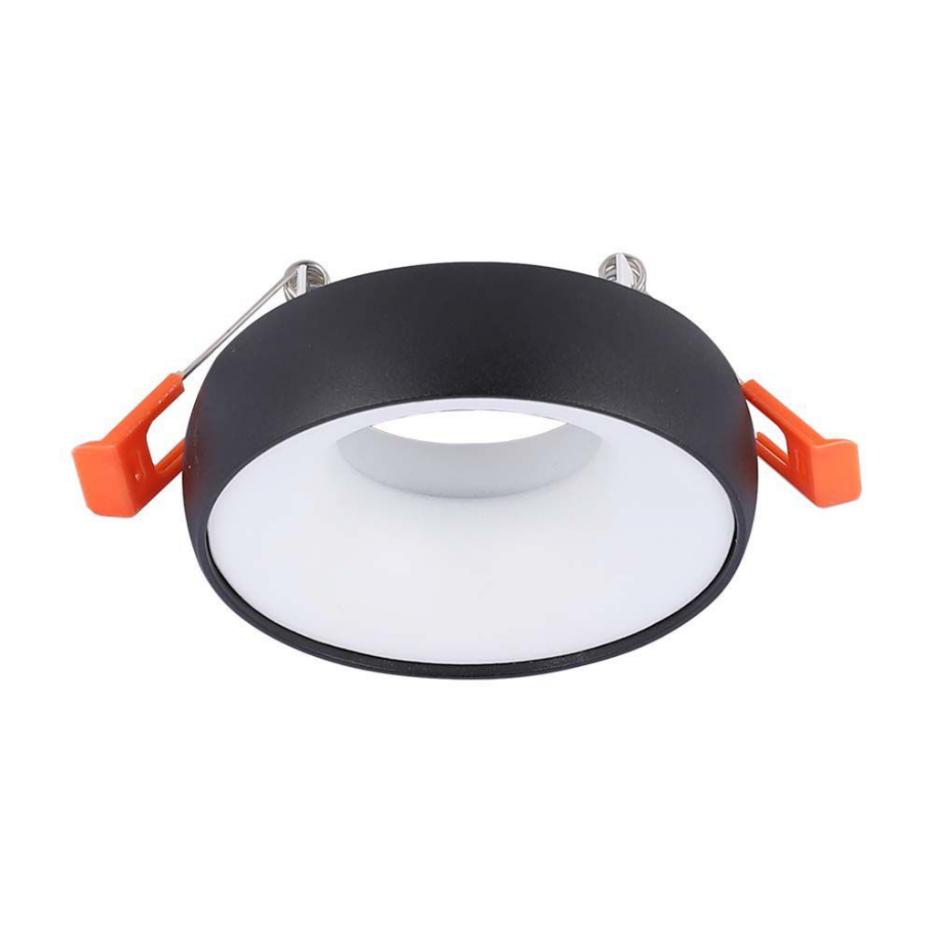 [VQ22666951] ARO PARA GU10 REDONDO MARCO NEGRO REFLECTOR BLANCO