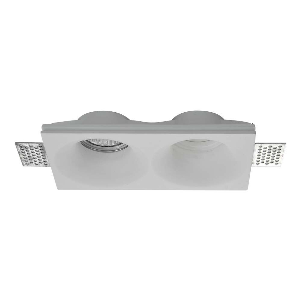 [VQ22667631] ARO DOBLE DE ESCAYOLA GU10 REDONDO BLANCO
