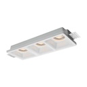 [VQ22667641] ARO TRIPLE DE ESCAYOLA PARA GU10 CUADRADO BLANCO