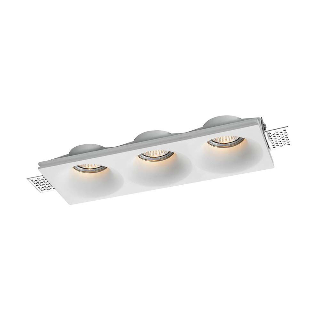 [VQ22667661] ARO TRIPLE DE ESCAYOLA PARA GU10 BLANCO