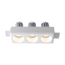 [VQ22667761] APLIQUE DE ESCAYOLA TRIPLE PARA GU10 REDONDO BLANCO