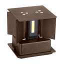 [VQ22668201] APLIQUE DE PARED LED 11W BRIDGELUX CHIP CUADRADO MARRÓN 3000K