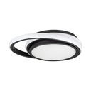 [VQ22669201] PLAFÓN DE DISEÑO LED 38W NEGRO DOBLE REDONDO 4000K