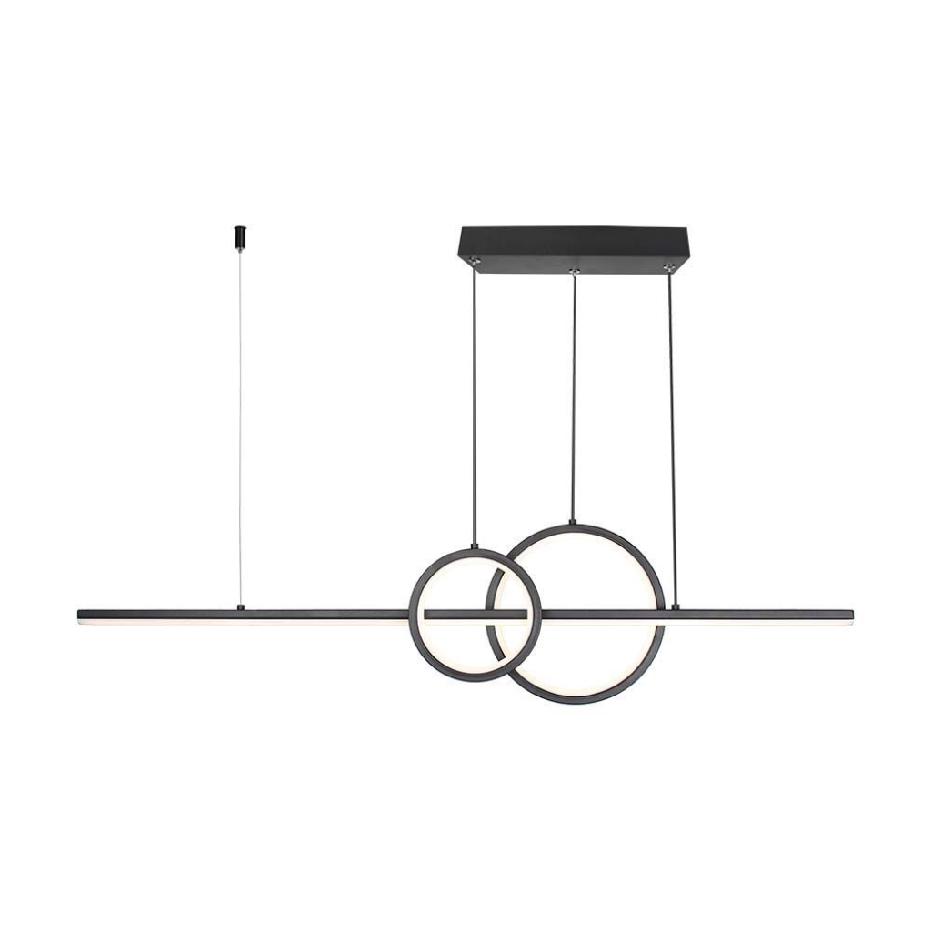 [VQ22669351] LÁMPARA DE TECHO COLGANTE DE DISEÑO LED 17W NEGRA CCT