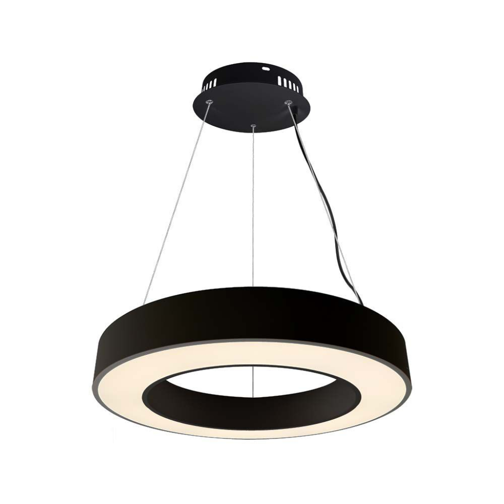 [VQ22669571] LÁMPARA DE TECHO COLGANTE DE DISEÑO LED 50W TRIAC REGULABLE NEGRA 4000K