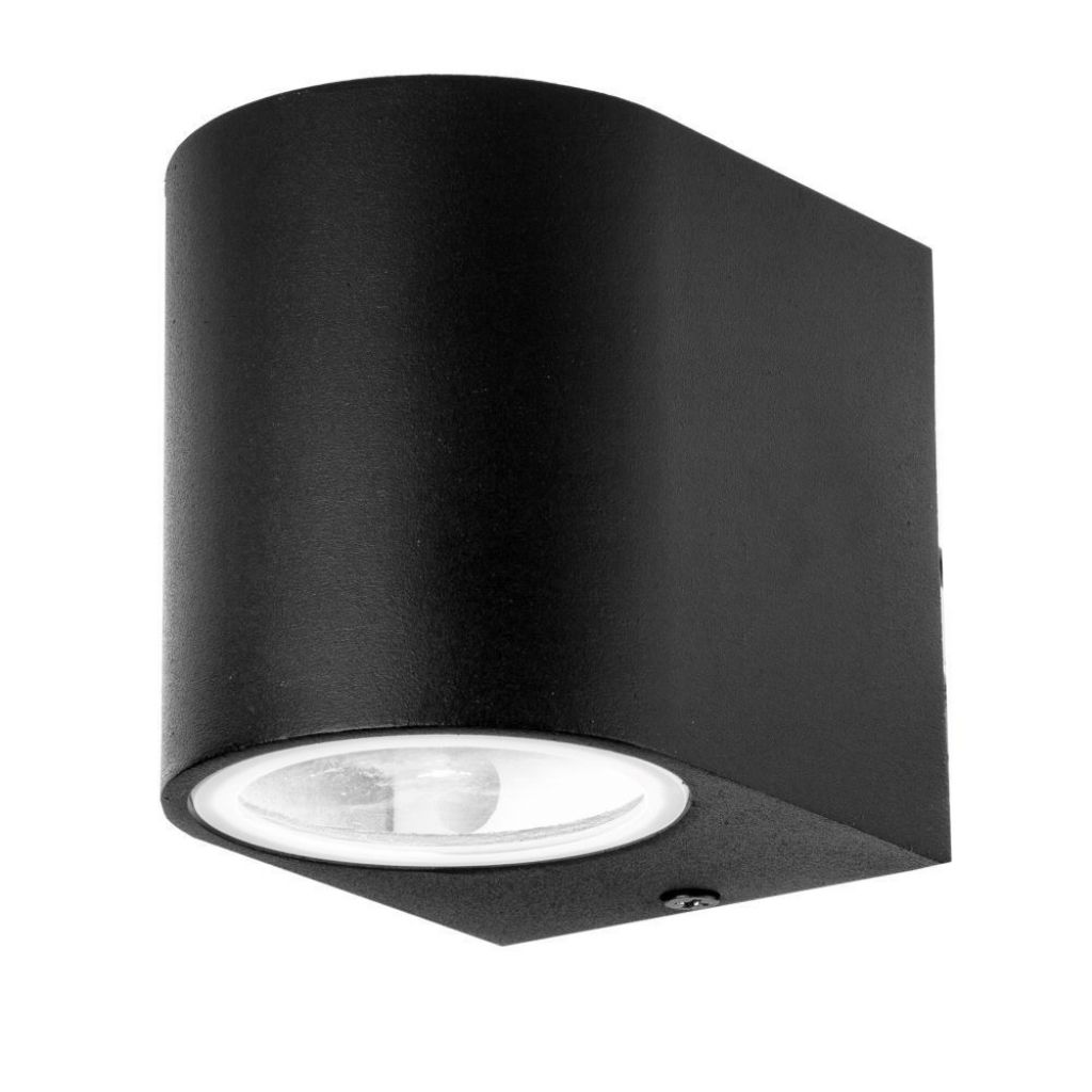 [VQ22675081] APLIQUE DE PARED 1XGU10 ALUMINIO REDONDO NEGRO IP44