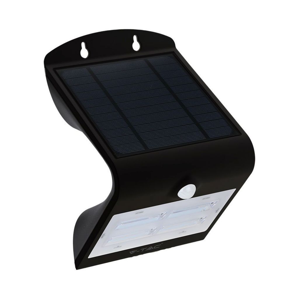 [VQ22675281] APLIQUE SOLAR DE PARED LED 3W CUERPO NEGRO 3000K+4000K