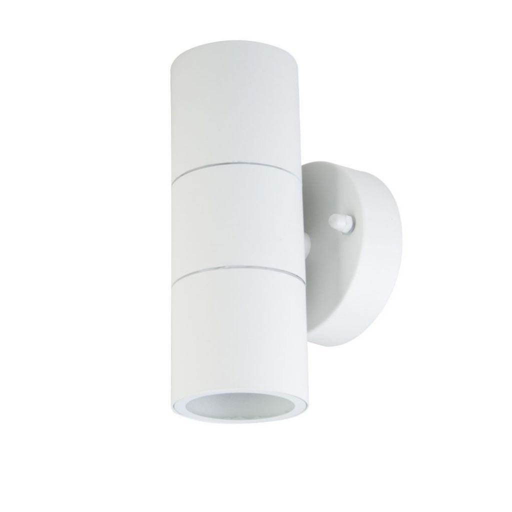 [VQ22675701] APLIQUE DE PARED GU10 ACERO INOXIDABLE BLANCO MATE IP44 LUZ ABAJO