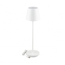 [VQ22676511] LÁMPARA DE MESA LED 2W (BATERÍA 4400MA) IP54 CUERPO BLANCO 3000K