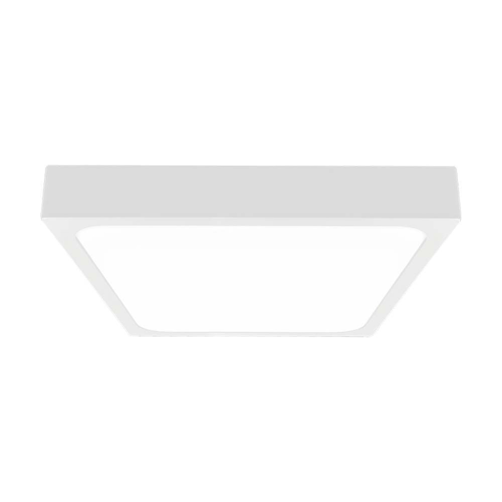 [VQ22676671] PLAFÓN LED 24W SENSOR DE MICROONDAS CUADRADO MARCO BLANCO IP44 4000K