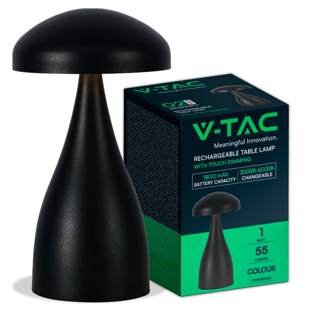 [VQ22678951] LÁMPARA SOBREMESA LED 800MAH BATERÍA 120X220 CUERPO NEGRO CCT