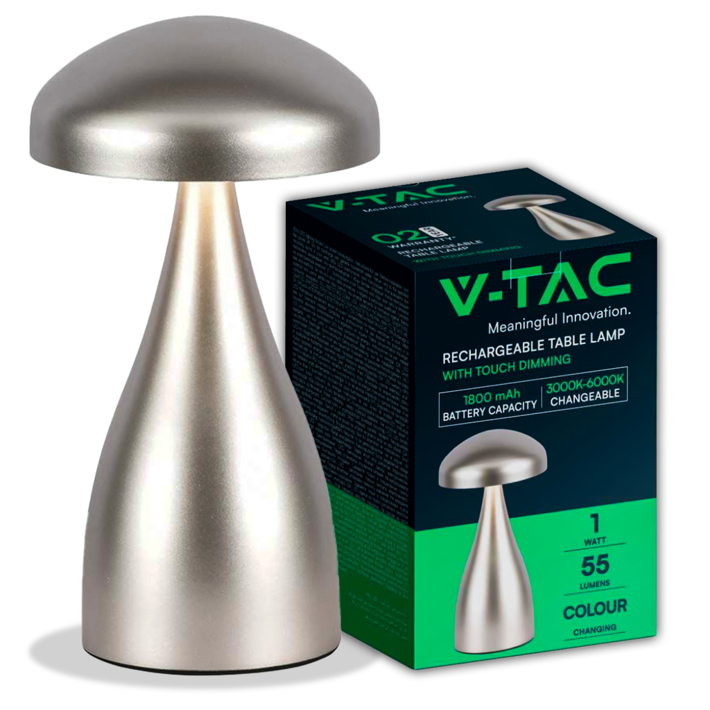 [VQ22678971] LÁMPARA SOBREMESA LED 800MAH BATERÍA 120X220 CUERPO ORO CHAMPÁN CCT