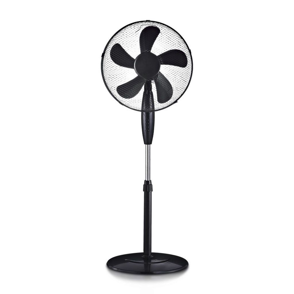 [VQ22679231] VENTILADOR DE PIE 55W BASE REDONDA 5 ASPAS 3 VELOCIDADES CUERPO NEGRO