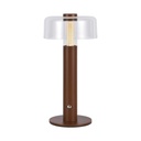 [VQ22679451] LÁMPARA DE SOBREMESA 1W LED 1800MAH BATERÍA 150 X 300 CUERPO MARRÓN CCT