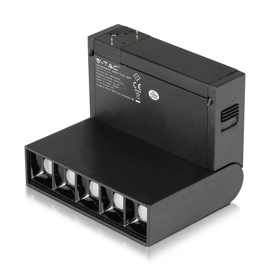 [VQ22679631] FOCO LINEAL MAGNÉTICO 5 X2W LED SMD CRI>90 NEGRO IP20 24V UGR<19  4000K