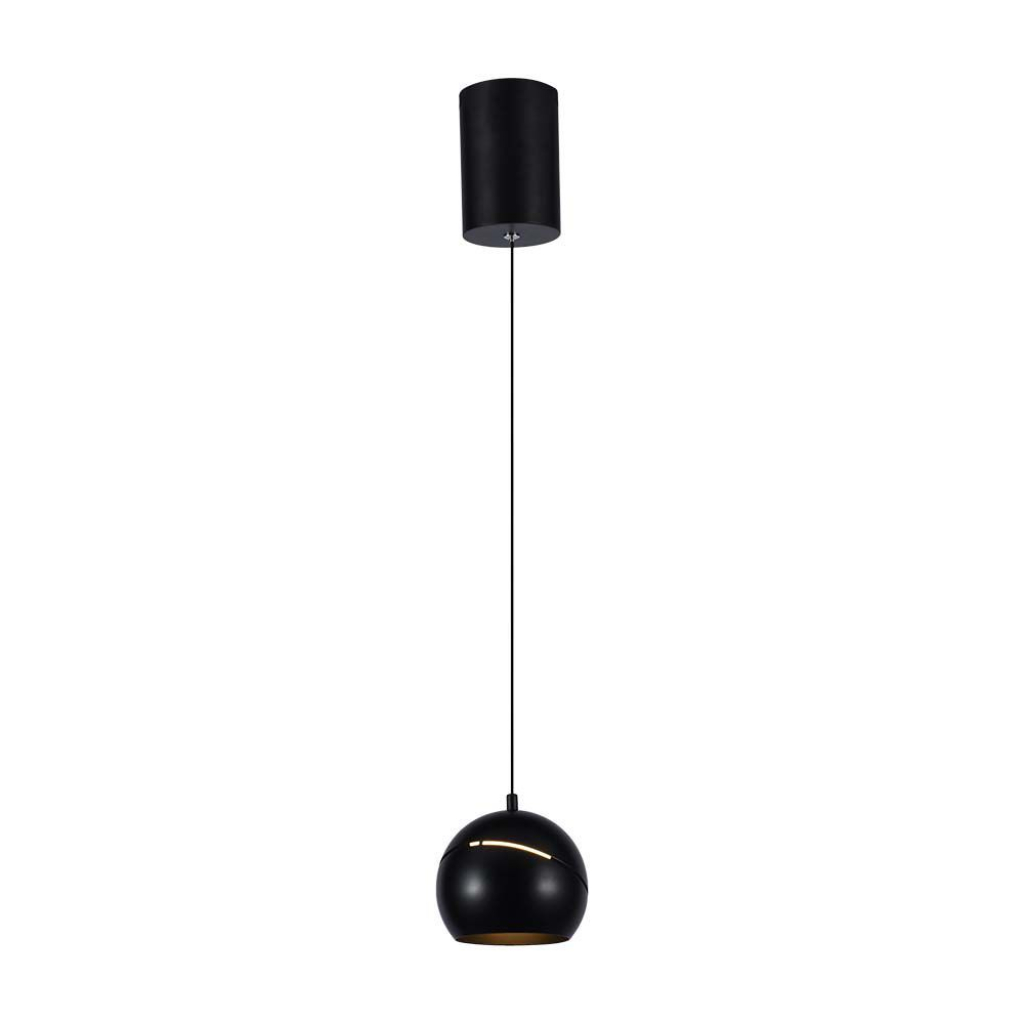 [VQ22679981] LÁMPARA COLGANTE LED 8.5W Φ180 CUERPO NEGRO 3000K