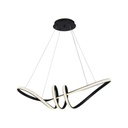 [VQ22680101] LÁMPARA DECORATIVA COLGANTE LED 24W 720*300 CUERPO NEGRO 3000K