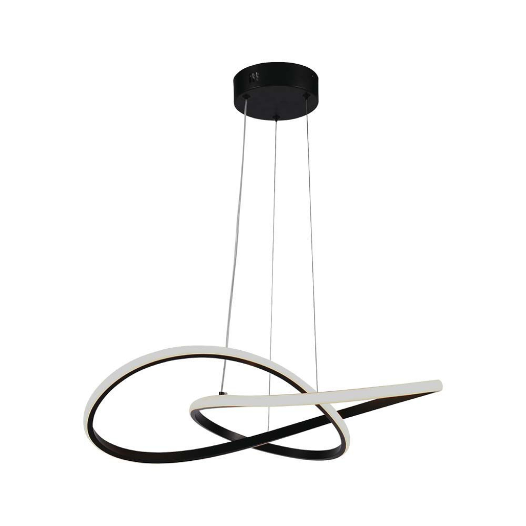 [VQ22680121] LÁMPARA COLGANTE DECORATIVA LED 20W Ф500 CUERPO NEGRO 3000K
