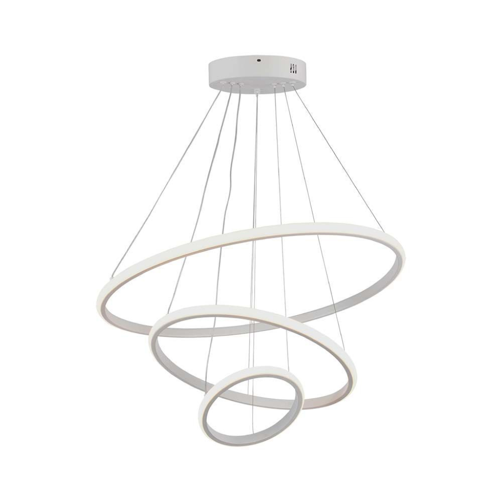 [VQ22680181] LÁMPARA DE TECHO DECORATIVA COLGANTE LED 32W 600X400X200 CUERPO BLANCO 3000K