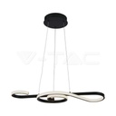 [VQ22680201] LÁMPARA DE TECHO COLGANTE DECORATIVA LED 18W 700X250 CUERPO NEGRO 3000K