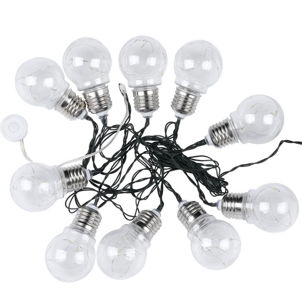 [VQ22685591] GUIRNALDA SOLAR DE BOMBILLAS LED 10 BOMBILLAS 3000K