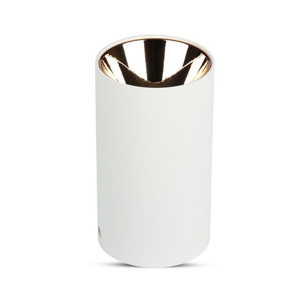 [VQ22685921] APLIQUE DE TECHO PARA GU10 REDONDO BLANCO & ORO ROSA